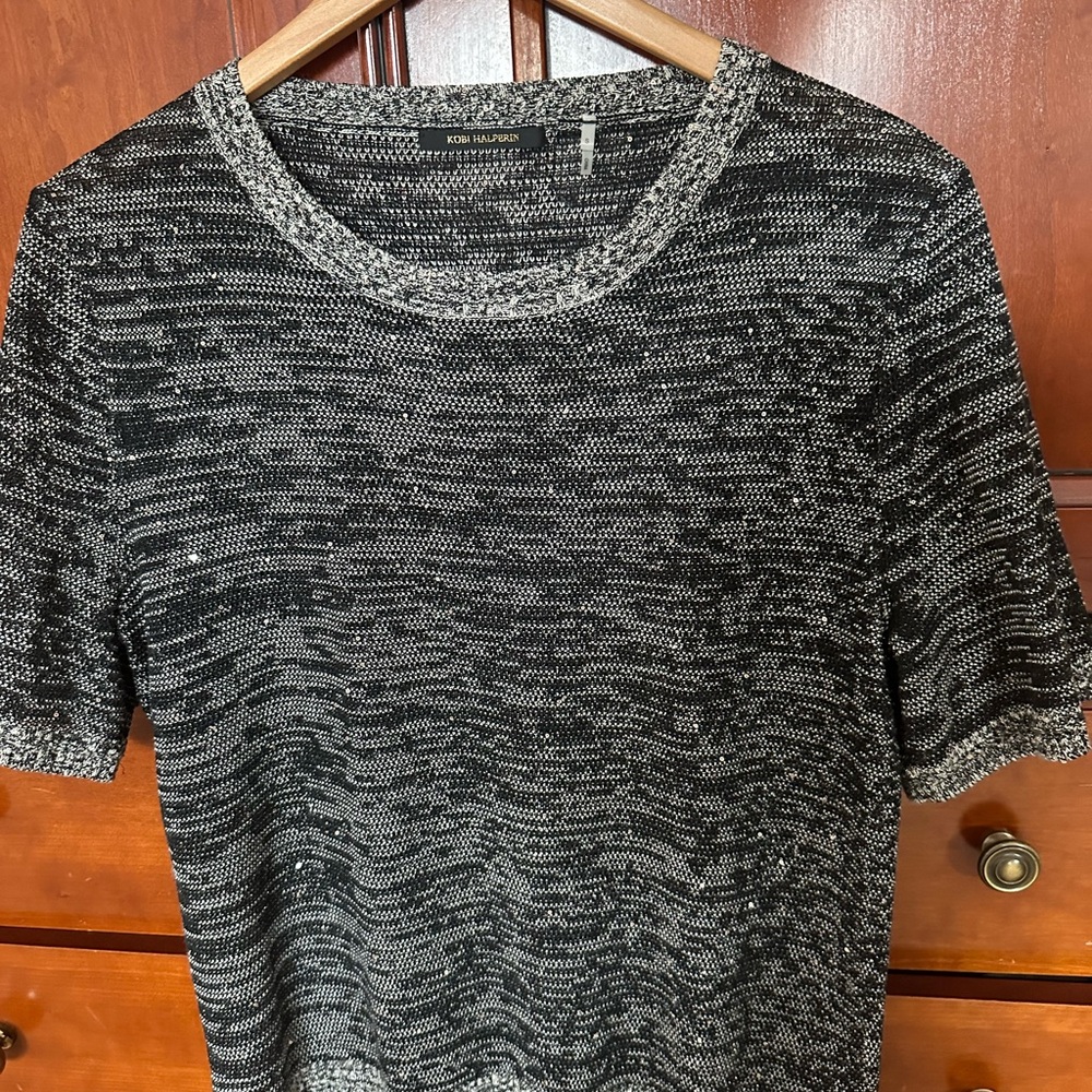 Kobi Halperin Gray and Black Short Sleeve T-Shirt
